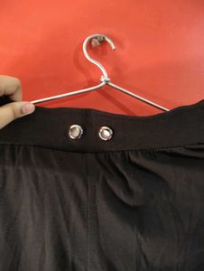 Black Track Pants with White Stripe