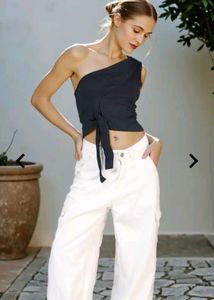 Stylish One-Shoulder Tie Top