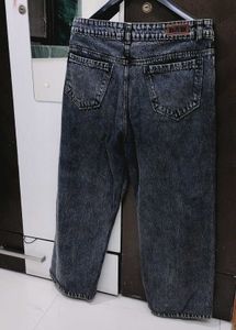 Charcoal Grey  Wide Leg Jeans Unisex