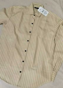 oversized women's Striped Button-Down Shirt