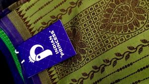 Indian Princess Green Rare Patterned Saree