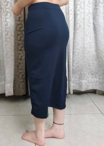 Navy Blue Midi Skirt / Peticot