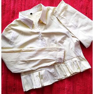 Pinteresty Frill Crop Shirt