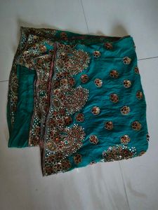 pure georgette heavy handwork saree