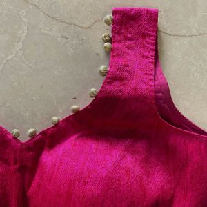 Pink Beaded Blouse