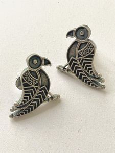 Silver Replica Bird Earring