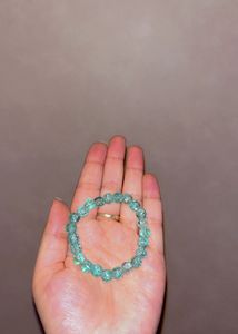 Glassy Green Beaded Bracelet