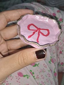 Pinteresty Coquette Pink Bow Mini Jewellery Tray
