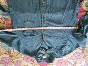 Blue Denim Dress With Tie Belt!