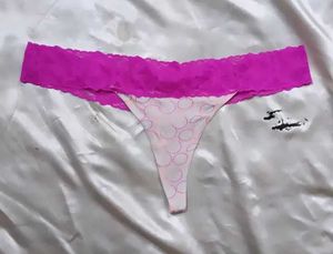 Pink Lace Thong Panty