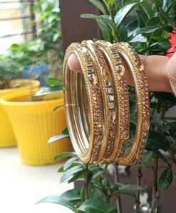 Golden Bangles Set