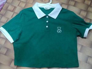 Cute Green Polo Top