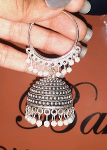 Silver Jhumka