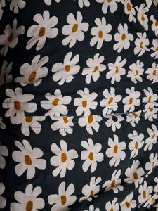 Daisy Print Button-Up Shirt