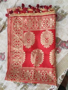 Red &amp; Gold Dupatta