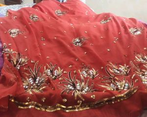 Elegant cheery red Saree