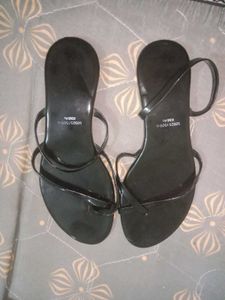 Black Thong Sandals