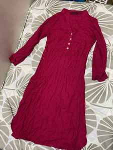 Rangmanch pantaloons Pink Button-Down kurti