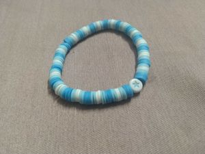 Blue Clay Bead Bracelet Set