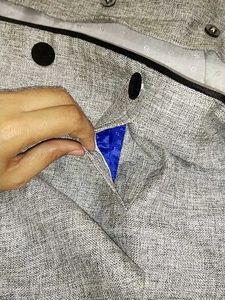 Gray Mandarin Collar Vest
