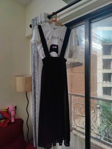Black Maxi Dress With Free  Tshirt