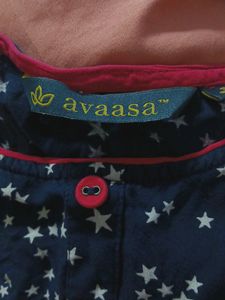 Avaasa Navy Blue Kurta