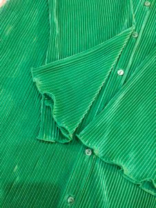 Emerald Green Pleated Dress