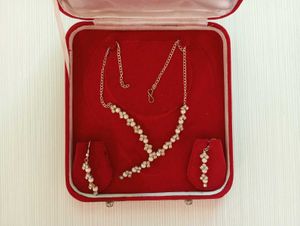 Elegant Pearl Necklace & Earring Set
