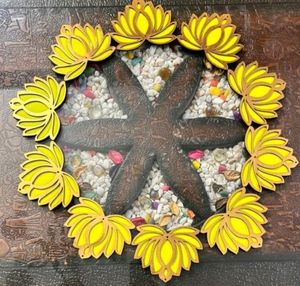 10(Small) Lotus Shape Wooden MDF Cutouts