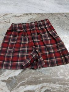Red Plaid Mini Skirt