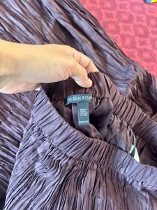 mauve silk midi Skirt- Eileen Fisher