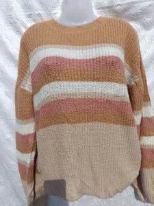Y2k Striped Pullover Sweater 🧡