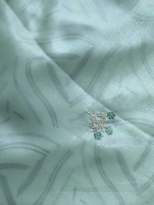 Sea Green Saree with Delicate Lace