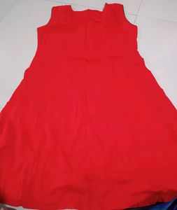 Red Embroidered Handwork Kurta