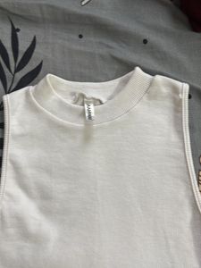 White Ribbed Tank Top