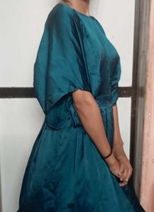 Teal Balloon Dress