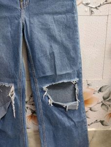 Freakins High Waist Distress Jeans