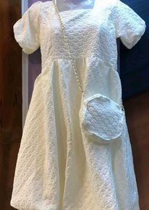 Ivory Textured Mini Dress