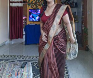 Elegant Striped Saree