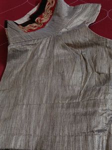 Metallic Silver Blouse
