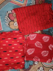 Red Color Kurta Sets With Pant And Dupatta