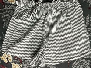Striped Tie-Waist Shorts