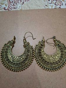 Boho Chic Gold Hoop Earrings
