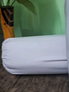 Takiya Pair of White Bolster Pillows Gift 🎁