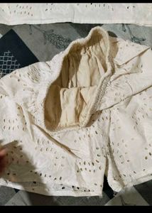 Offer!!! White Eyelet Top &amp; Shorts Set