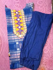 Blue Kurta With Bottom 💫
