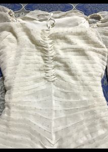 OFF SHOULDER WHITE DRESS🤍