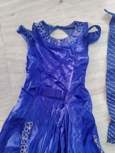 Elegant Blue Ethnic Gown