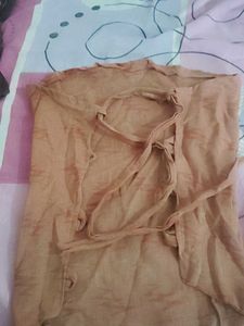 Stylish Brown Tie-Front Top