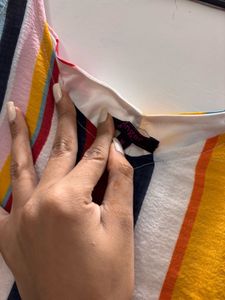 Striped Sleeveless Slip Dress